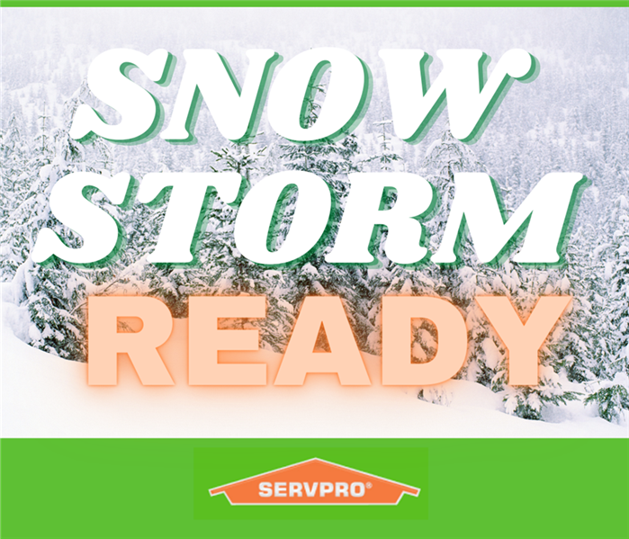 image saying "snow storm ready" with Servpro logo